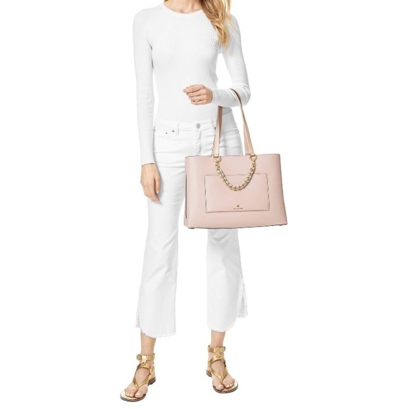 - NWT Michael Kors Pink Blush CeCe Medium Tote Bag spring - Picture 3 of 14